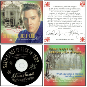 1997 Graceland Christmas Fan Club Presidents Promo w Insert Message