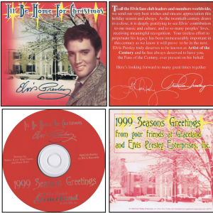 1999 Graceland Christmas Fan Club Presidents Promo w Insert Message