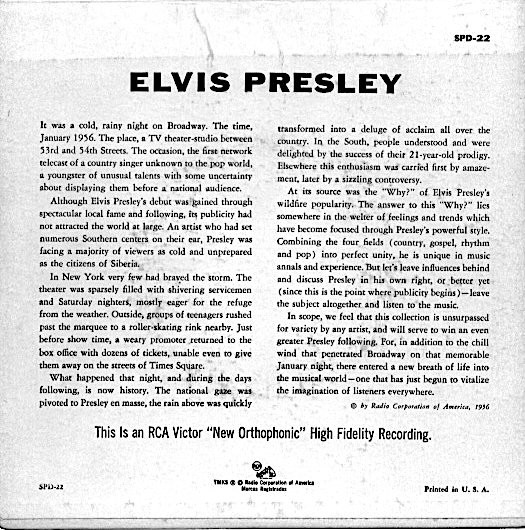 SPD 22 Elvis Presley EP M/M/M - Image 6