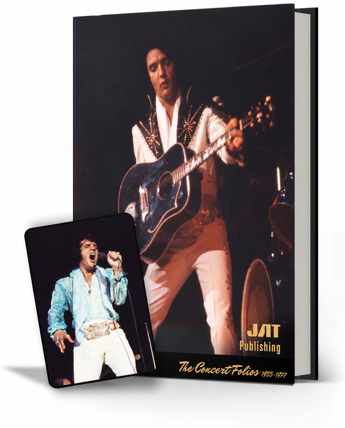 ELVIS PRESLEY – THE CONCERT FOLIOS 1955–1977
BRAND NEW RELEASE FROM JAT PUBLISHING!
232-PAGE FULL-COLOUR HARDBACK BOOK
INCLUDES A FREE 2027 POCKET CALENDAR! Being shipped to me this week!